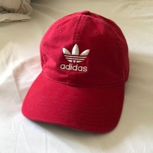 Adidas originals red relaxed cap